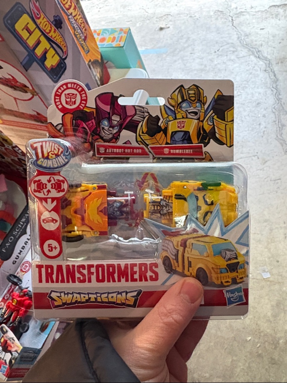 Nwt Transformers Swapicons Yellow Twist-Combine Action Toy - Hasbro